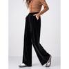 Autumn and Winter New Quality Golden Velvet Retro Tie-dye Striped Wide-leg Pants Children's Casual Loose Drape Straight Trousers
