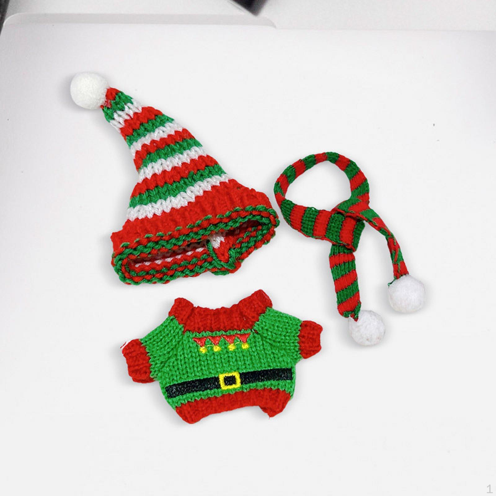 

Детский кукольный свитер с шапкой и шарфом для 6,69 дюймов образовательный подарок Green sweater