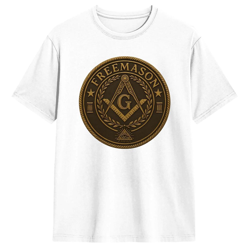 Masonic Mason Freemasonry T Shirt Summer  Vintage TShirts  Cotton Leisure Tshirt For Unisex Print Tops