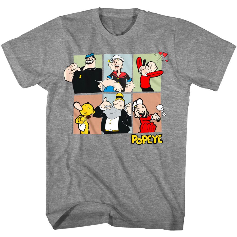 Popeye Comic Characters Men T Shirt Bluto Olive Oyl Wellington Wimpy Sweetpea S