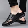 Men's Leather Sandals Moccasins Men Business Dress Sandals Italian Style Handmade Leather White Black Office Shoes Men Sandalias
