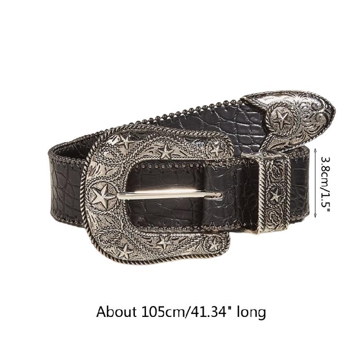 Cyber-punk Woman Belts with Adjustable Buckle Light Luxury All-match Waistband