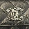 Chanel 24P Diamond Hollow Logo Tri-Fold Leather Wallet Women Wallet Black AP3831-B15620-94305