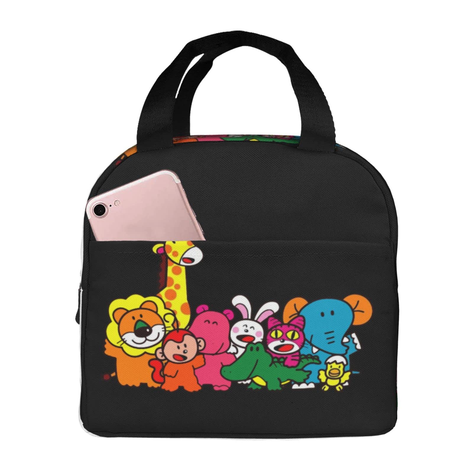 Tabekko Doubutsu Insulated Clasp Lunch Bag Black Keeps lunch boxes warm or cool Features a zipper closure compact design and is suitable as a sof 3990₽