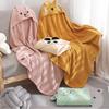 Baby Ins Cotton Bath Towel Children Hooded Towel Cute Cartoon Baby Bathrobe Thickened Absorbent Infant Swaddle Blanket