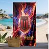 Stoke City FC Personalisiertes Bedrucktes Strandtuch Fußballlogo Unterstützung Benutzerdefinierter Name Text Absorptionsfähiges Handtuch für Sport Reisen Besonderes Geschenk
