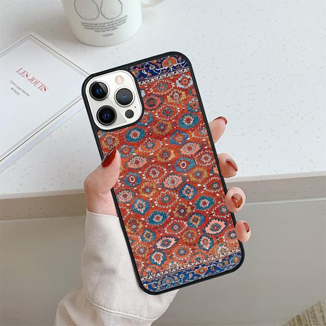 Persian Carpet Floral Pattern Phone Case For iPhone 17 Air 13 12 14 15 16  Cover For Apple Pro Max Plus Coque