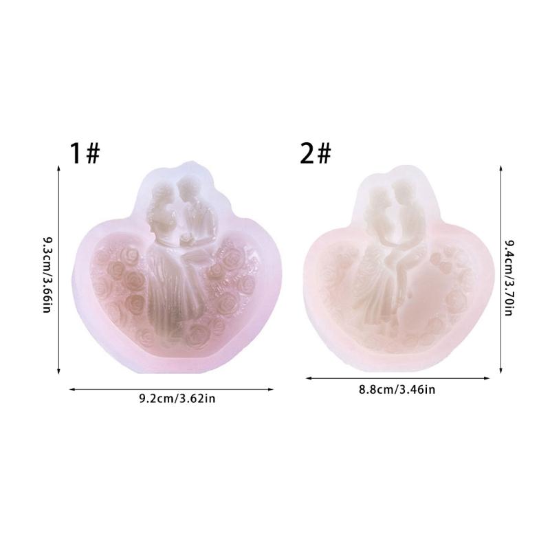 Rose Heart Silicone Molds for Making Soap Wedding Decoration Easy Demolding Epoxy Resin Molds
