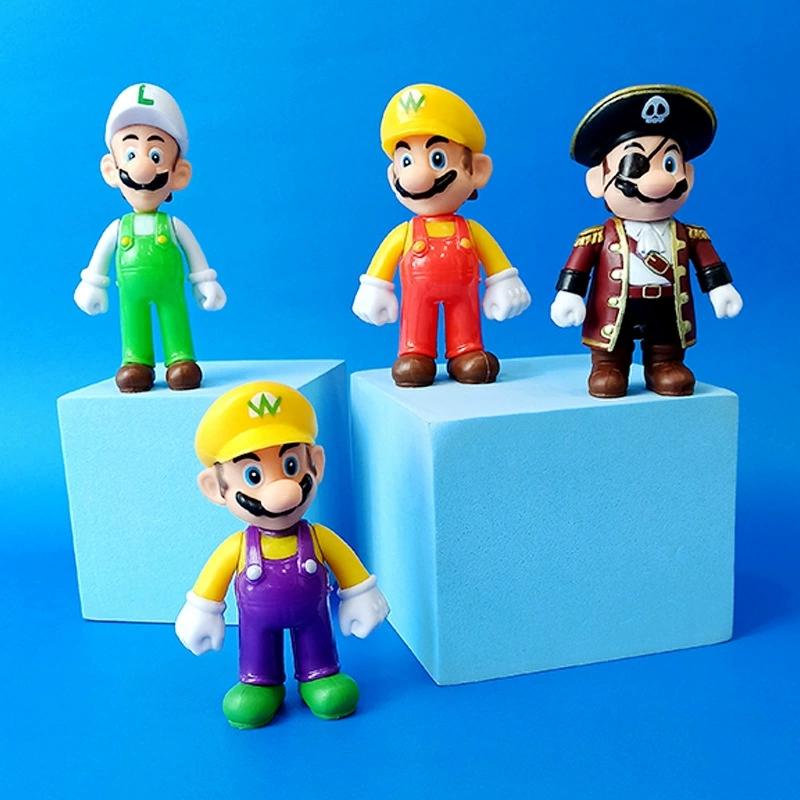 12Pcs/Set Super Mario Bros Pvc Action Figure Toys Dolls Model Set Luigi Yoshi Donkey Kong Mushroom  Holiday Gifts