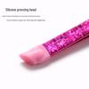 Multifunctional Double-Ended Nail Tool: Tweezers & Silicone Pressing Stick for Nail Art