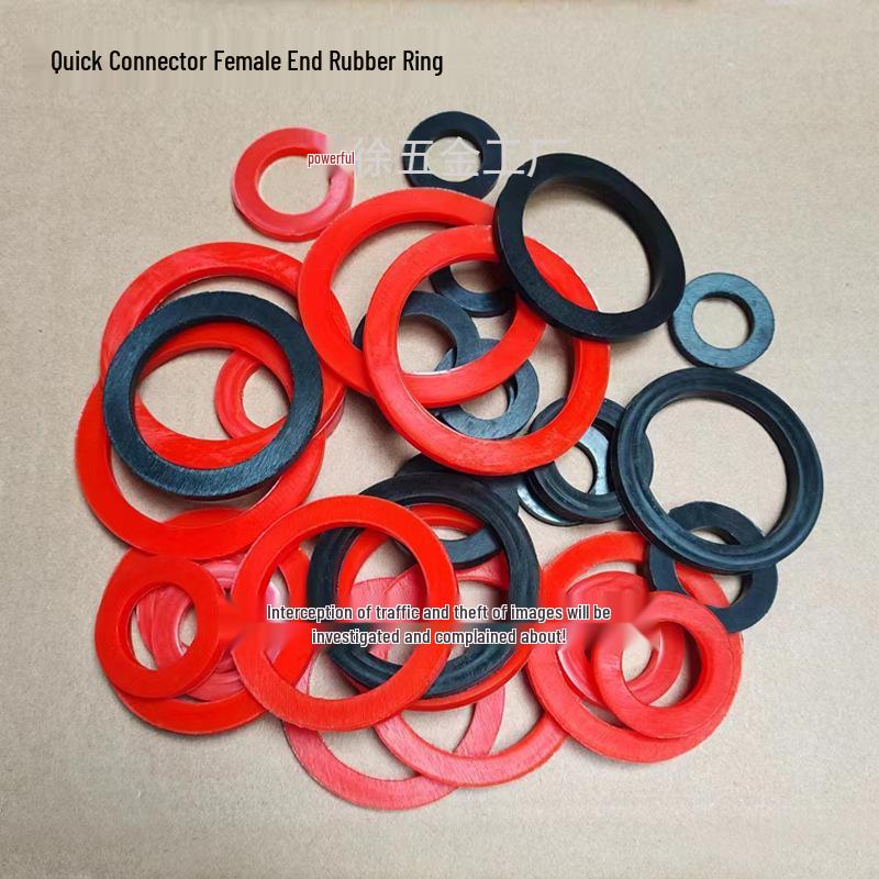 Quick Connector Gasket Set: 1-4 inch Oil-Resistant Silicone & Leather Seals