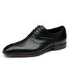 Summer Casual Leather Shoes Hollow Men'S Shoes Real Cowhide Breathable Business Dress Cool Leather Shoes