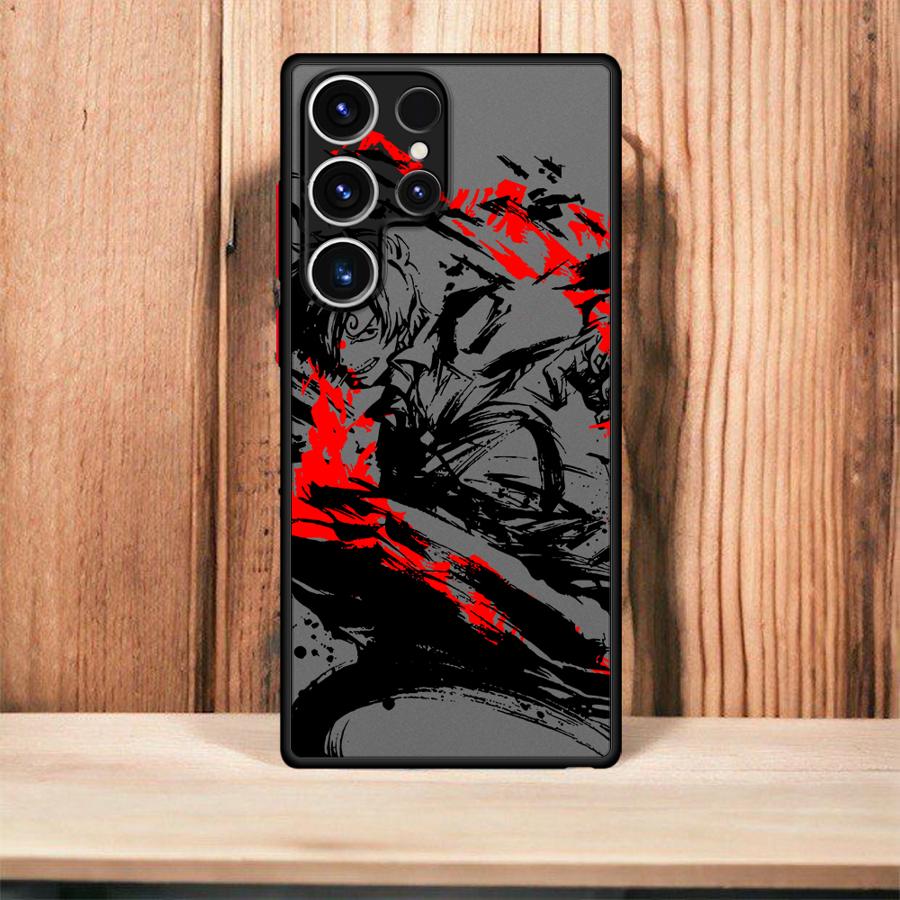 

One Piece Sanji Black Edge Shell Case for Samsung Galaxy S9 Plus S21 S20 FE S25 Ultra S23 S22 Plus S21 5G S24 Ultra S10+ Galaxy S22 5G