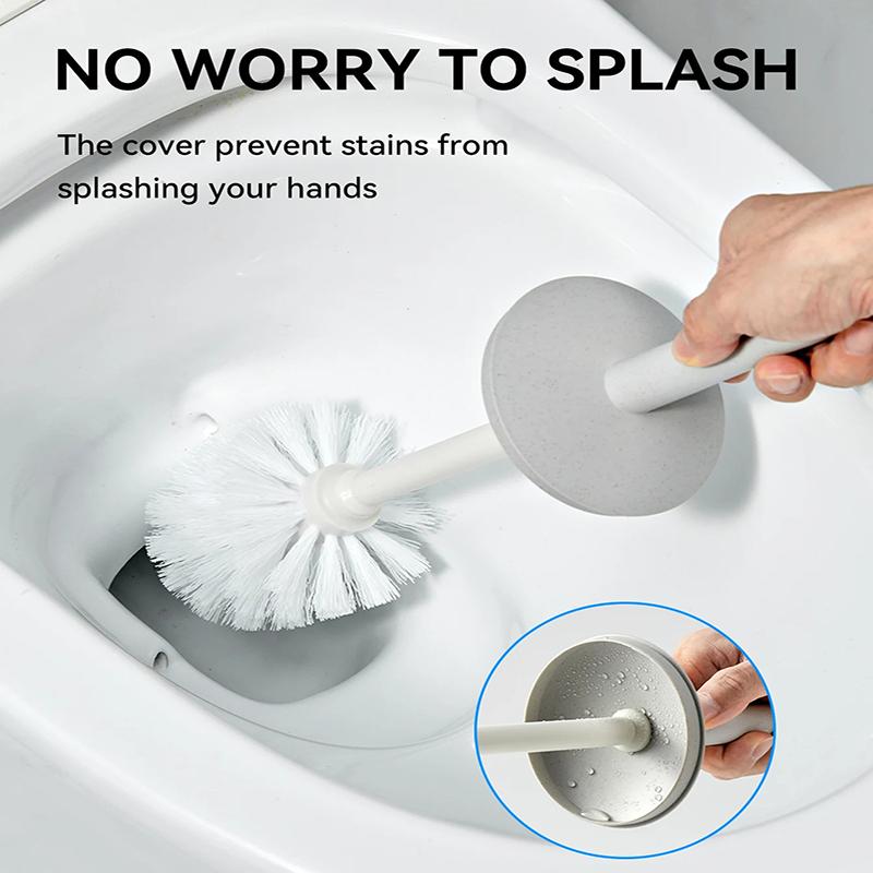 Plastic Toilet Brush With Standing Base Long Handle Toilet Cleaning Brush For WC Bathroom Accessories Cleaning Tools