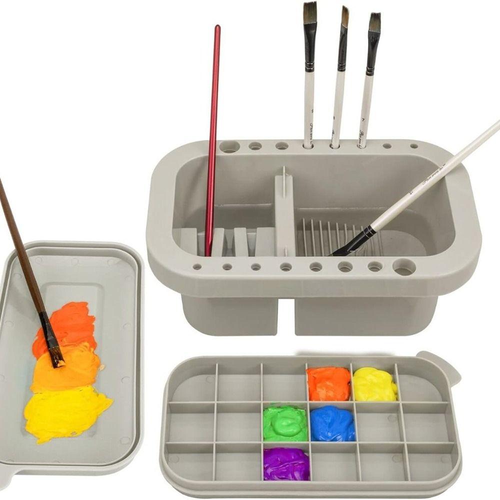 Handheld Paint Brush Washer Multifunctional Brush Cleaning Tool Painting Brush Holder Watercolor