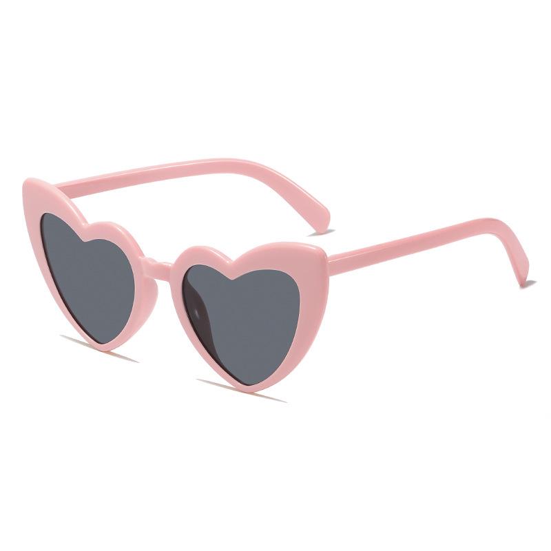 2025 Cross-Border Love UV400 Peach Heart Sunglasses - Glitter Crystal Sun Protection for Women