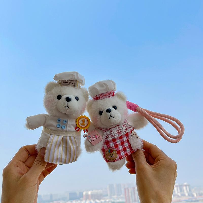 New William Bear Series Pendant Plush Toys Bags Hanging Keychain Chef Bear Gift Doll
