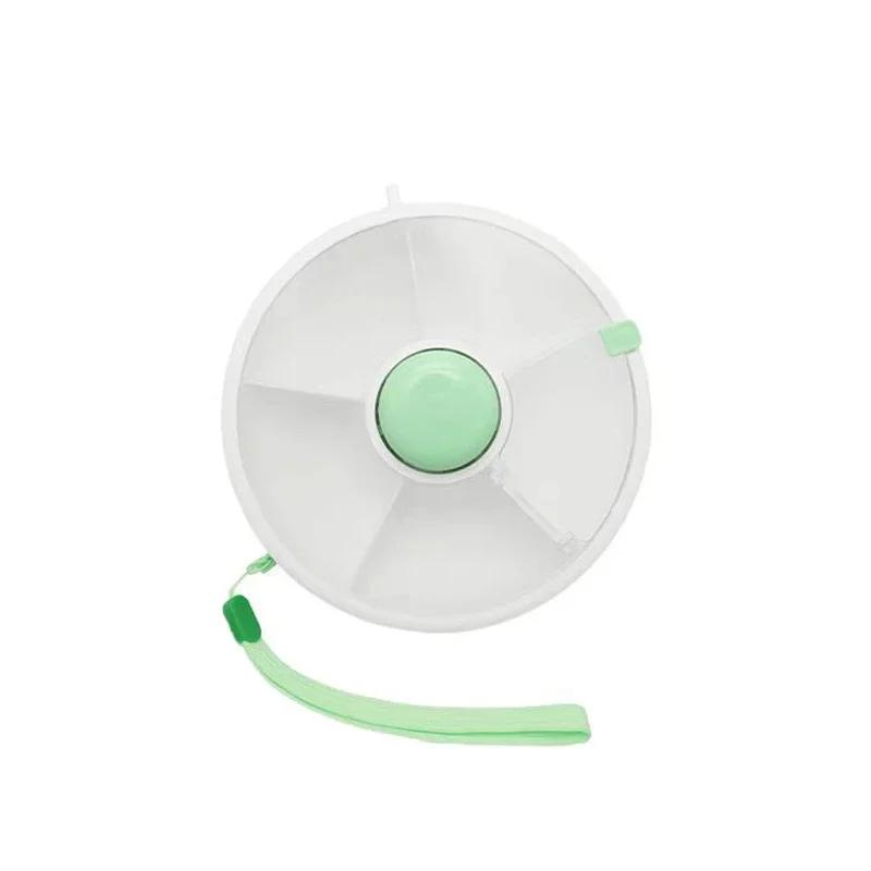 Circular Rotating Lunch Box Snack Container Moisture Proof Sealed Fruit Tray Spinner Candy Box Portable Melon Seed Storage Box