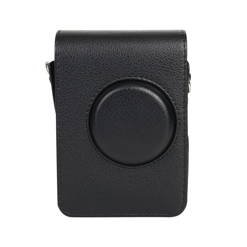 Khanka Black Leather Case Compatible Fujifilm Instax Evo Hybrid Instant Camera Instax Mini Evo INS MINI