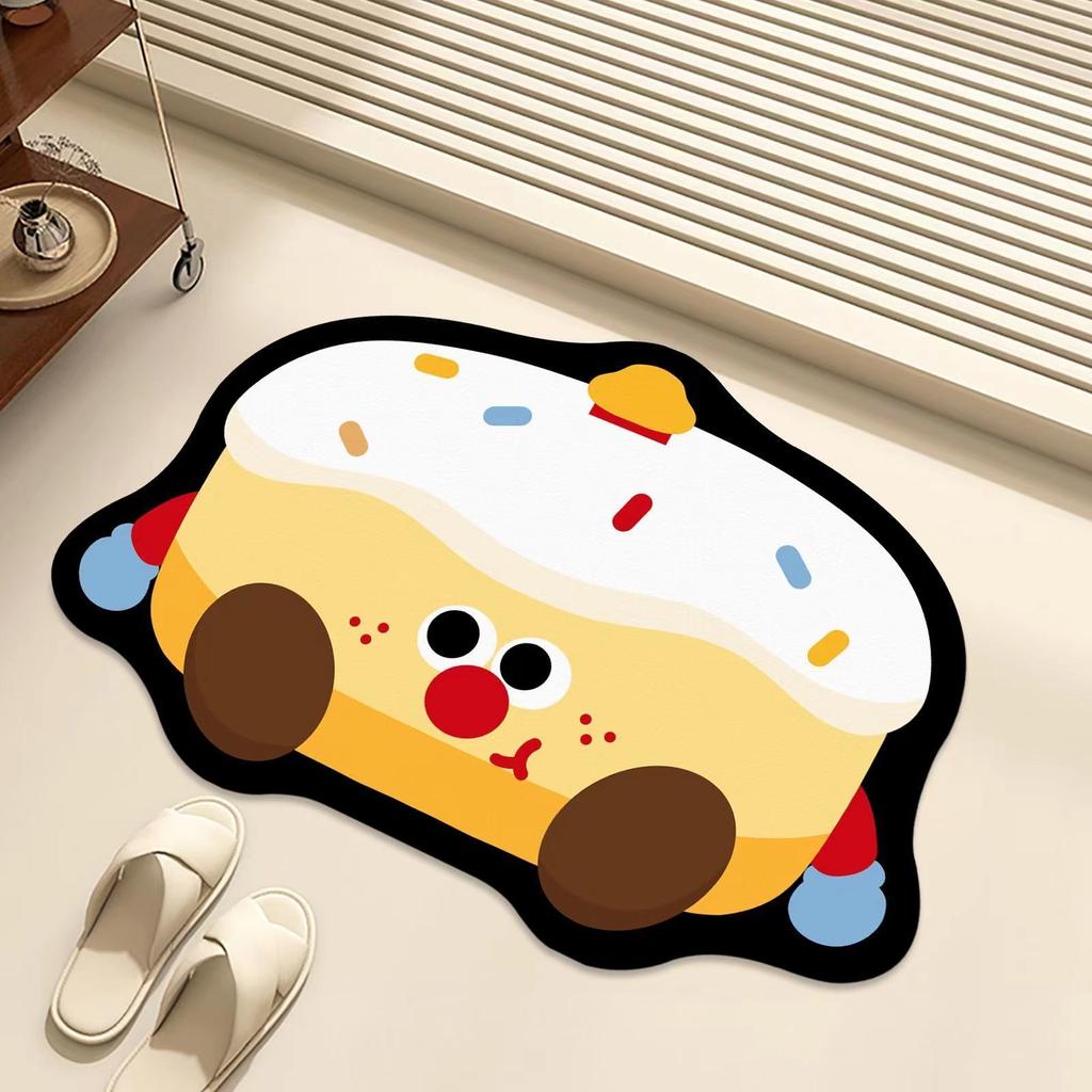 Diatom mud toilet floor mat bathroom water-absorbing non-slip foot mat household entrance toilet quick-drying  carpet