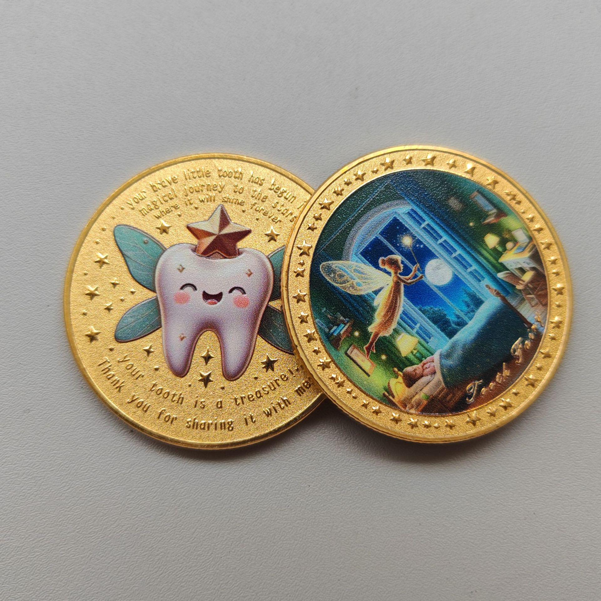 Tooth Fairy Commemorative Gold Medal: Cultural Gift for Kids  Tooth Replacement