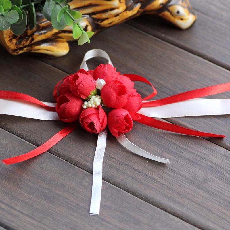 Artificial Wrist Flower Bridesmaid Sisters Hand Flowers Artificial Bride Flowers Wedding Decoration