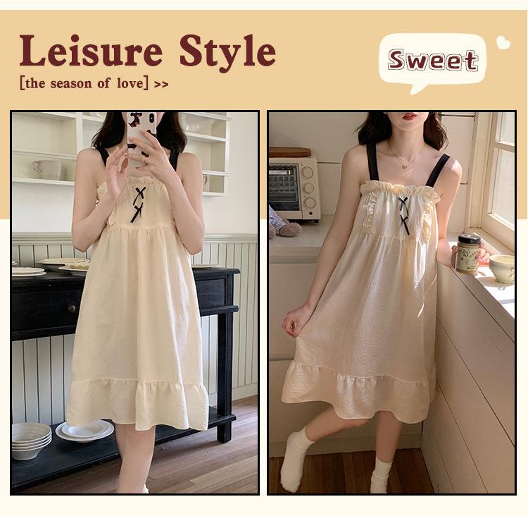Women's Princess Style Cloud Cotton Nightgown with Bra Pads - Summer 2026 Collection
