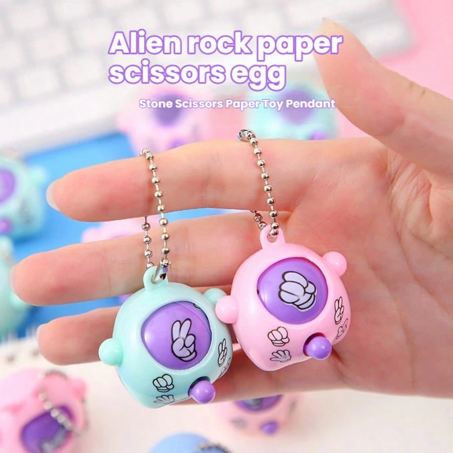5/10pcs Cute Mini Rock Paper Scissors Game Keychains, Interesting Toys, Keychain, Wallet, Backpack Decor, Stress Relief, Party Favors,Random Colors