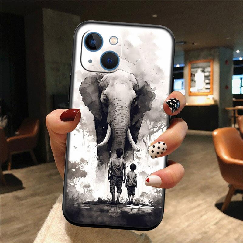 IK4 Animal Elephant Phone Case for Samsung Galaxy A11 A12 A13 A15 A52S A53 A55 A56 A70 A71 A72 A73 F06 F16 F56 S10 Plus S10e