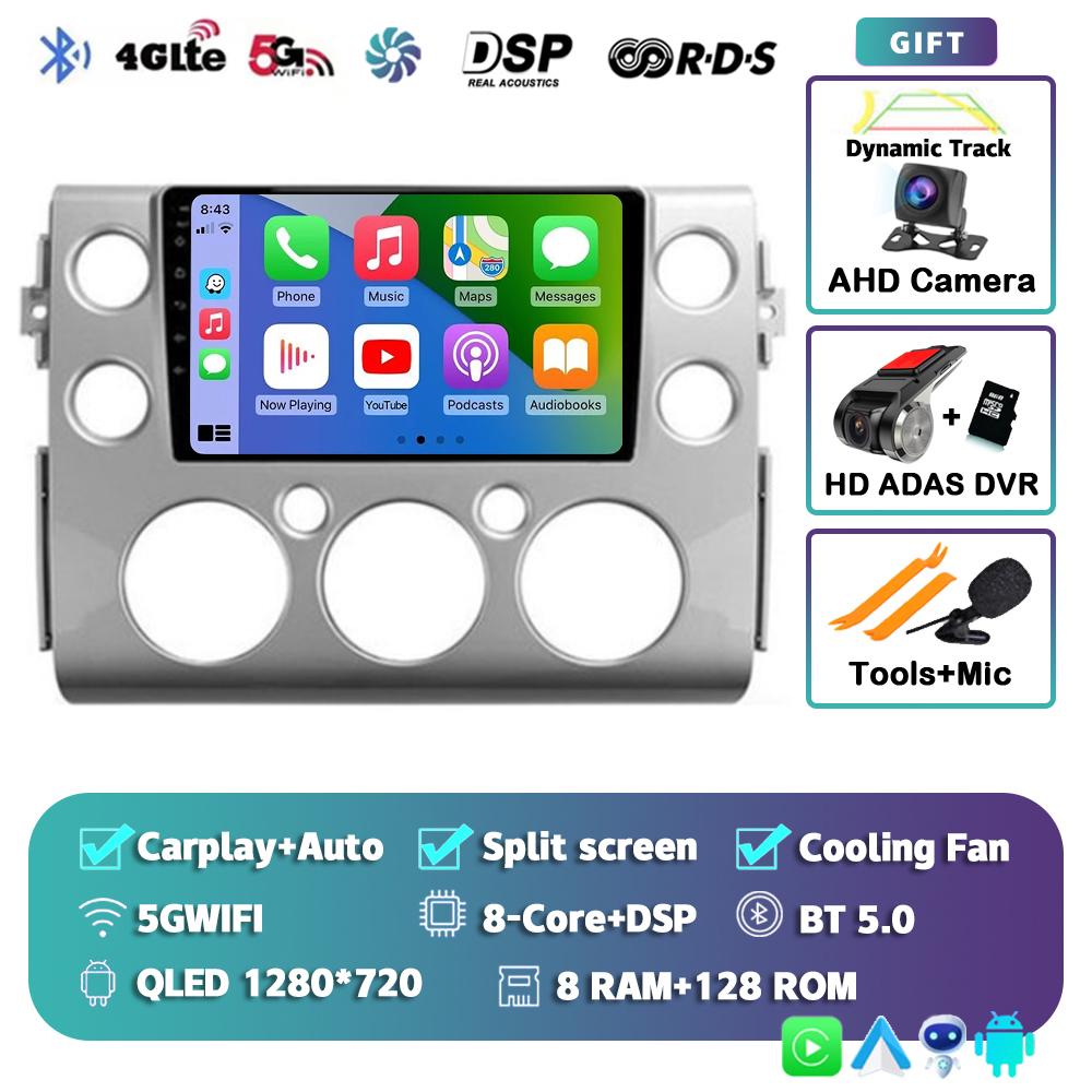 Android14 Car Radio For Toyota FJ Cruiser J15 2006 2007 2008 2009 2010 -2020 Smart Touch Screen Multimedia Player GPS Navigation