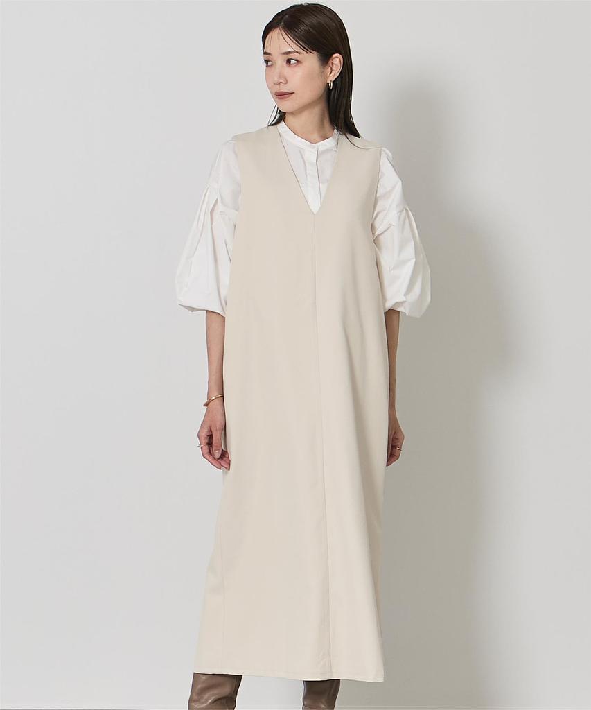 Yours Soft Twill Deep Dress Size Ivory V-Neck I-Line (BGXN2219), Women's, Small,