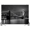 2D Monochrome NYC Backdrop, Brooklyn Bridge Photography Background