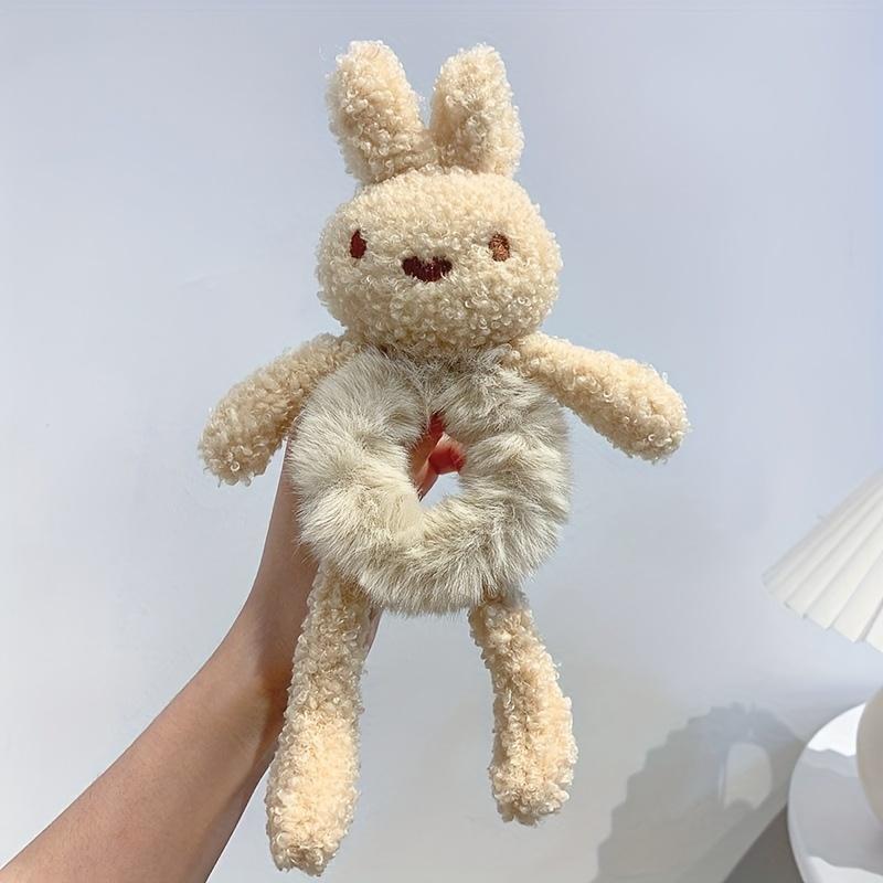 Cute Plush Rabbit Hair Tie, Cartoon Animal Hair Ring for Women, Soft And Comfortable Hair Accessories