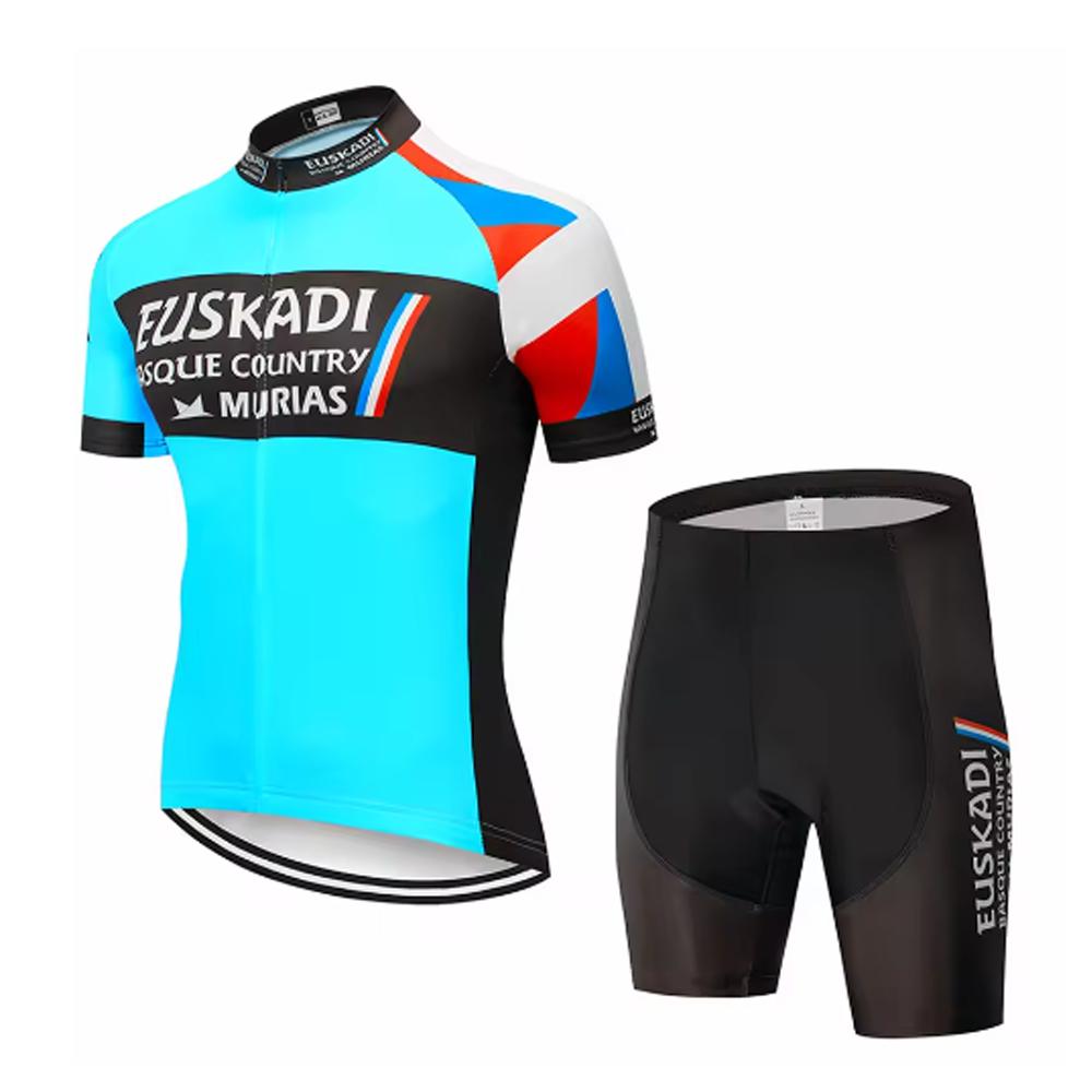 EUSKADI Maglia da Ciclismo Professionale Uomo Abbigliamento Estivo per Ciclismo Maglia da Mountain Bike Ropa Ciclismo Maillot Abbigliamento per Bici Maglietta da Bicicletta