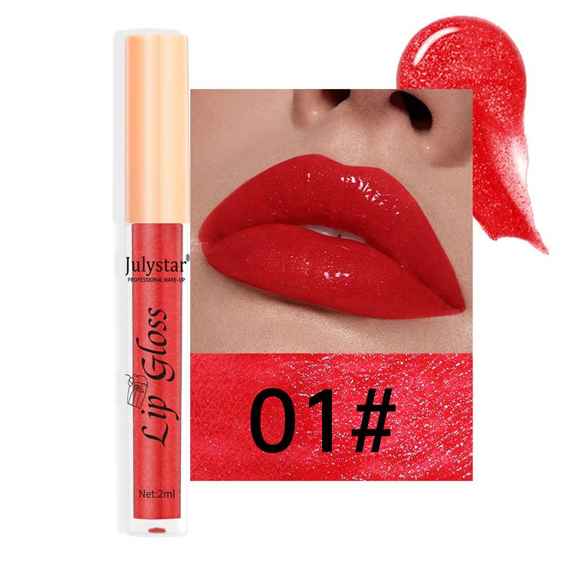 Makeup Lip 8 Color Pearl Lip Gloss Lip and Cheek Lipstick Easy Color Non-stick Cup Sexy Lip Glaze