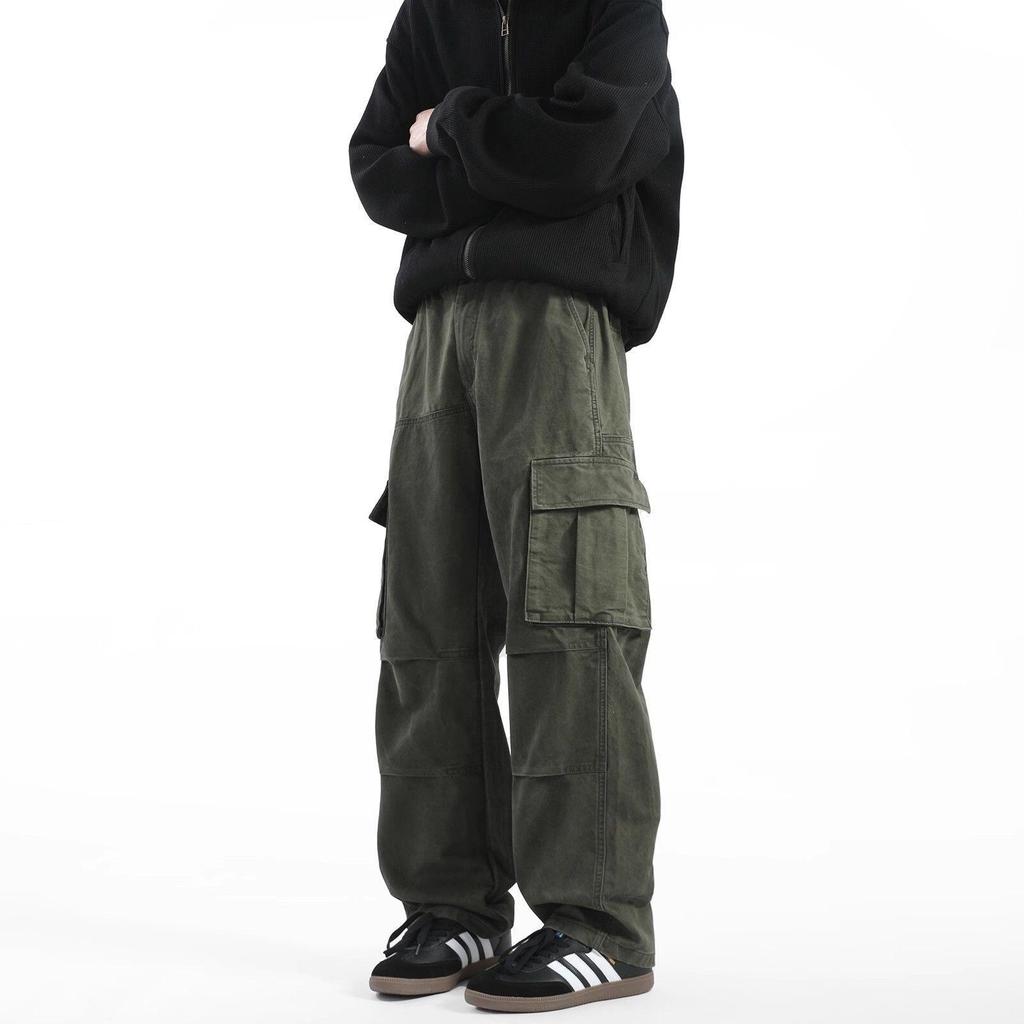 Unisex Multi-pocket Cargo Pants: Autumn High Street Straight-Leg