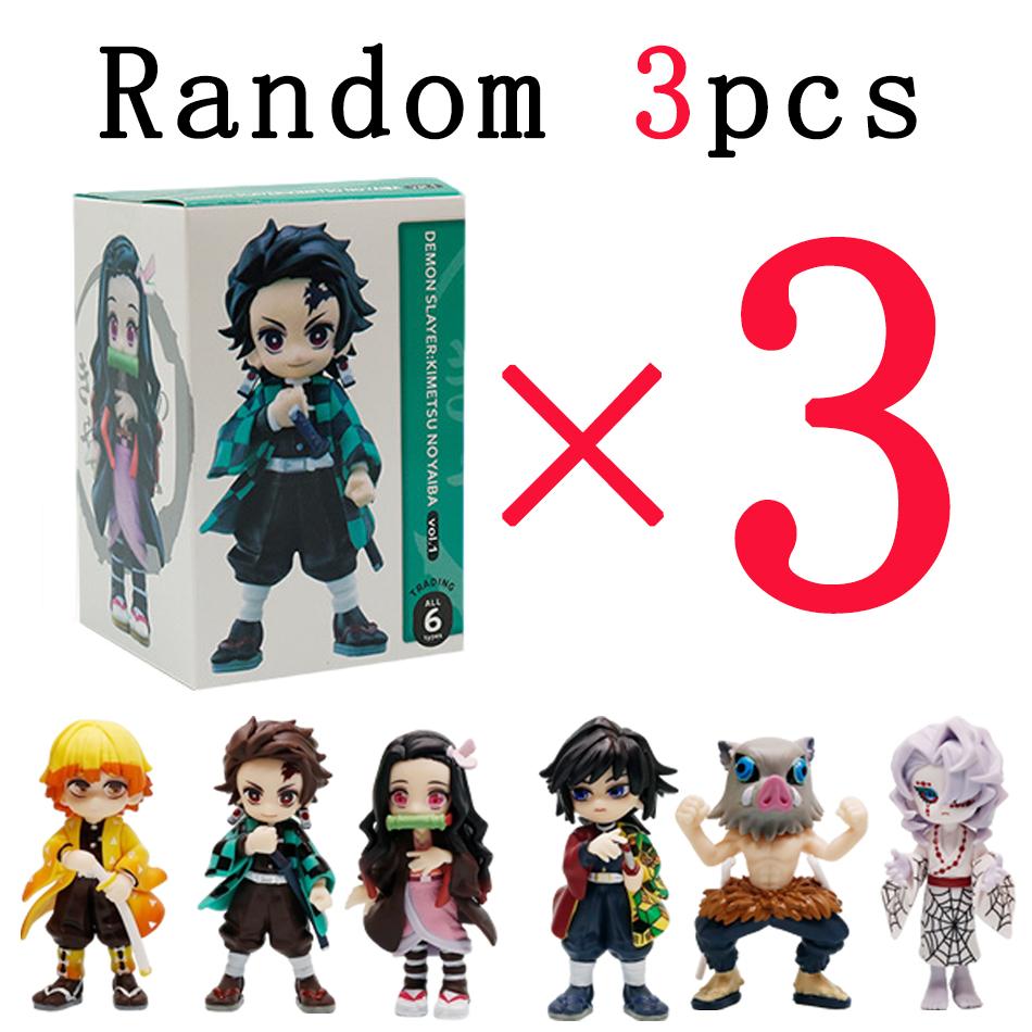 Raumdekorationen Kimetsu no Yaiba Figur Kamado Tanjirou Actionfigur Agatsuma Zenitsu Nezuko Krieger PVC Modell Spielzeug