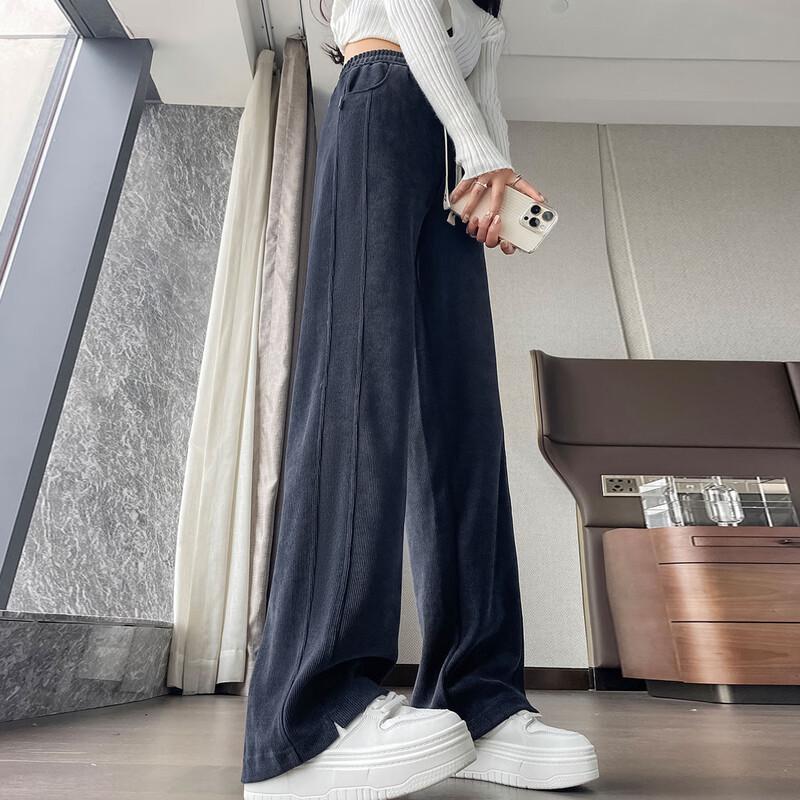 Handu Yishe Women's 2025 High-Waist Slimming Wide-Leg Banana Pants