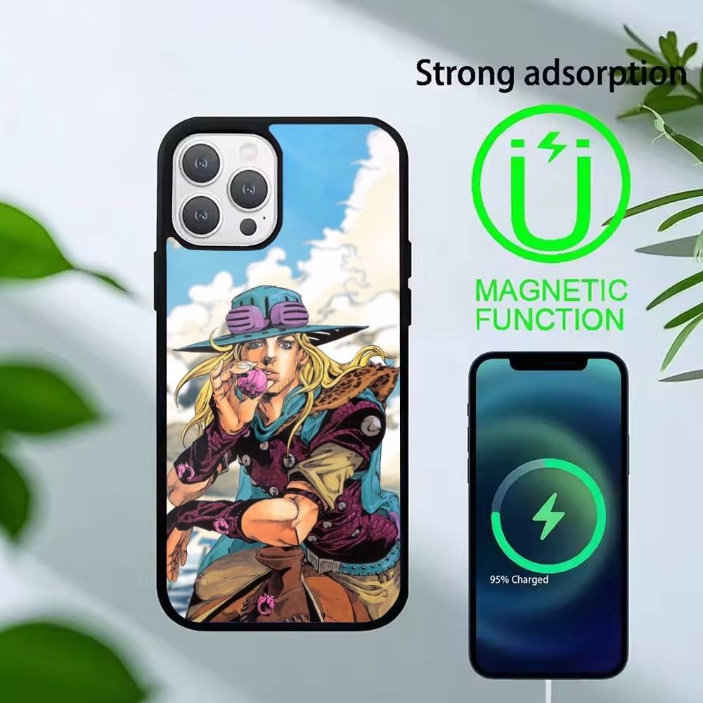 Anime Jojos Bizarres Adventures Phone Case For iPhone 17,16,15,14,13,Pro,Max,Plus,Magnetic For Magsafe Wireless Charging