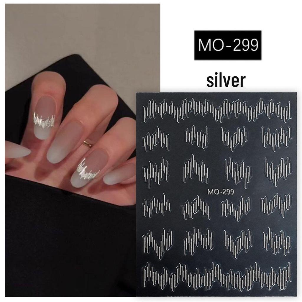 Reflective Silk Nail Art Stamps: 2024 3D Line Decals