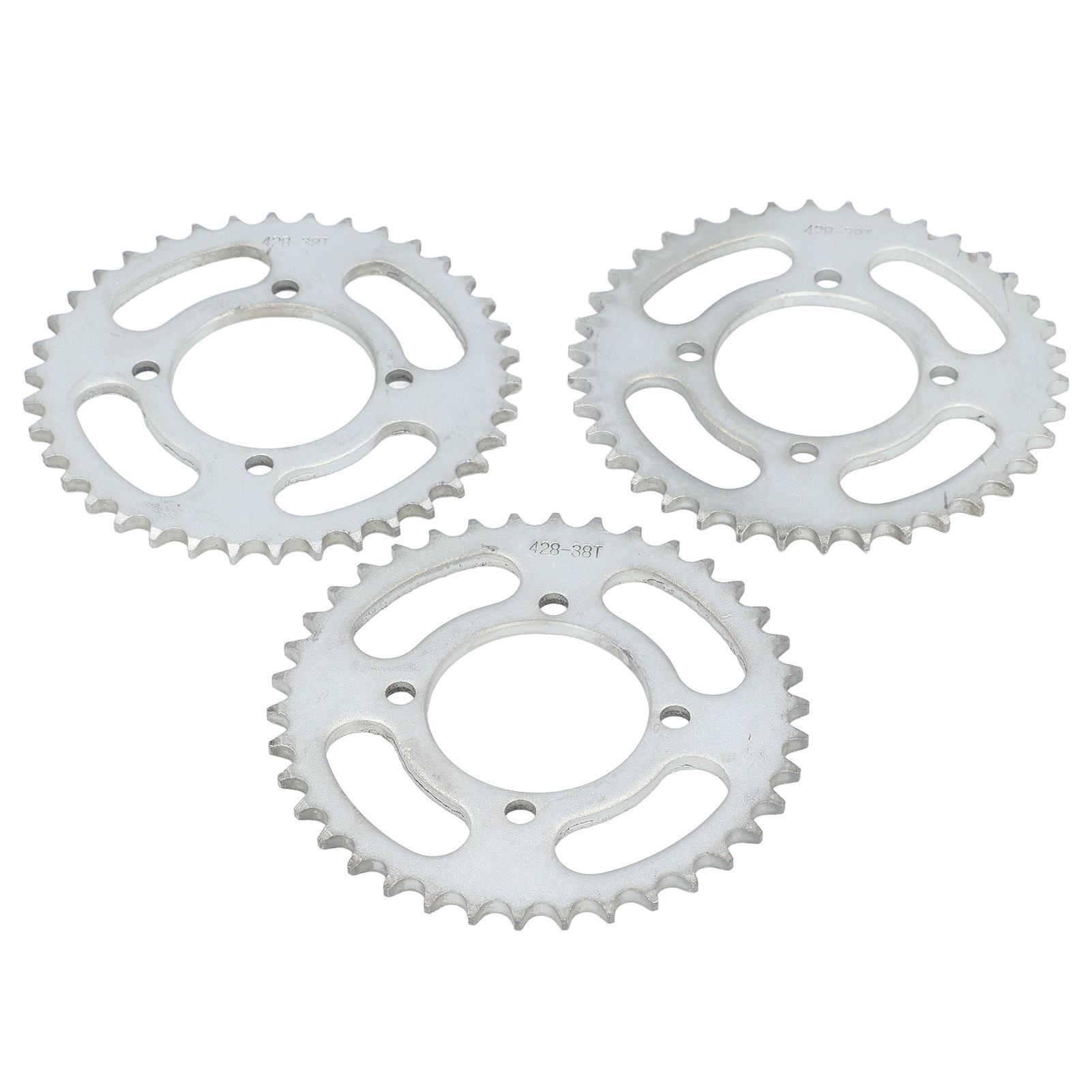 

3PCS Motorcycle Rear Sprocket Cog Steel 428 38T Rear Sprocket Cog for ATV 4 Pit Off Road Bike Go Kart