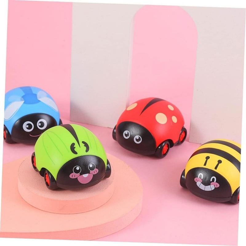 Ladybug Shaped Vehicle for Cognitive Pull Back Car Non Battery Powered Fun for Parent Interaction for Play and Decor