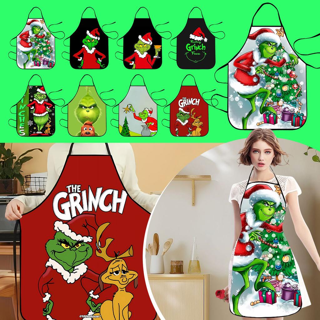 Christmas Aprons For Adults Thickened Apron Holiday Xmas Kitchen Apron Apron For Family Party Holiday