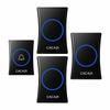 Smart Long-Range Wireless Doorbell with Three Receivers, Music, Flashing Lights, and Remote Control for Home and Elderly.