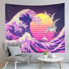 Japanese Ocean Wave Tapestry Asian Anime Tapestry Great Wave Kanagawa Tapestry Art Home Living Room Bedroom Decor Tapestries