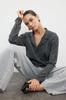 Women's Elegance Style Cardigan Mink Polo Collar Knitwear Cardigan