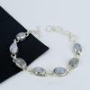 Rainbow Moonstone Handmade Jewelry, 925 Sterling Silver Bracelet, Rainbow Moonstone Bracelet For Wife , Unisex Bracelet Party Wear Gift