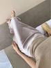 Champagne Satin Fishtail High-End Silk Skirt for Women - Summer 2025