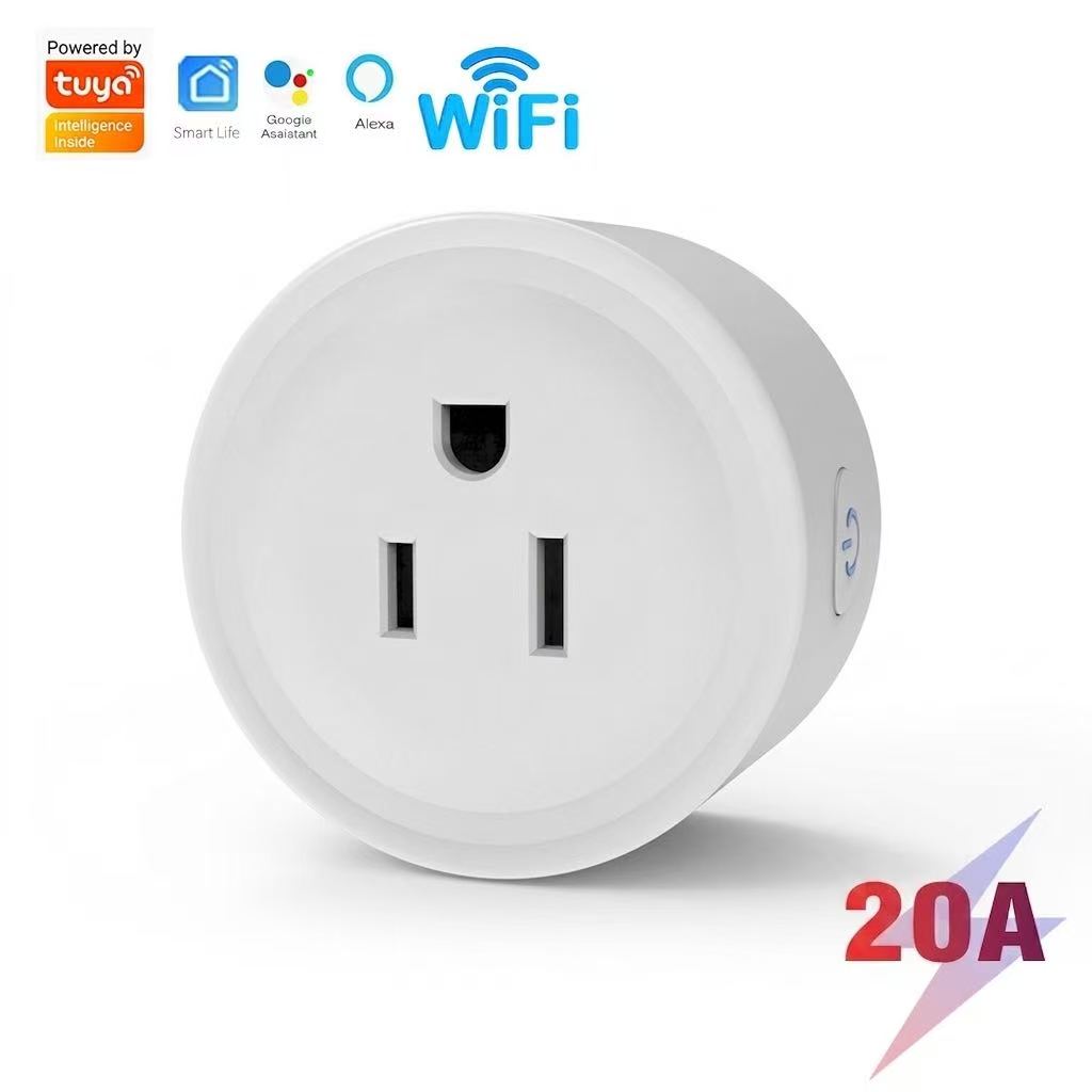 ZFSZ Smart Wi-Fi Plug - Wireless Remote Control Socket with Timer Function, Voice Control Works with Alexa & Google Home, Compact Design