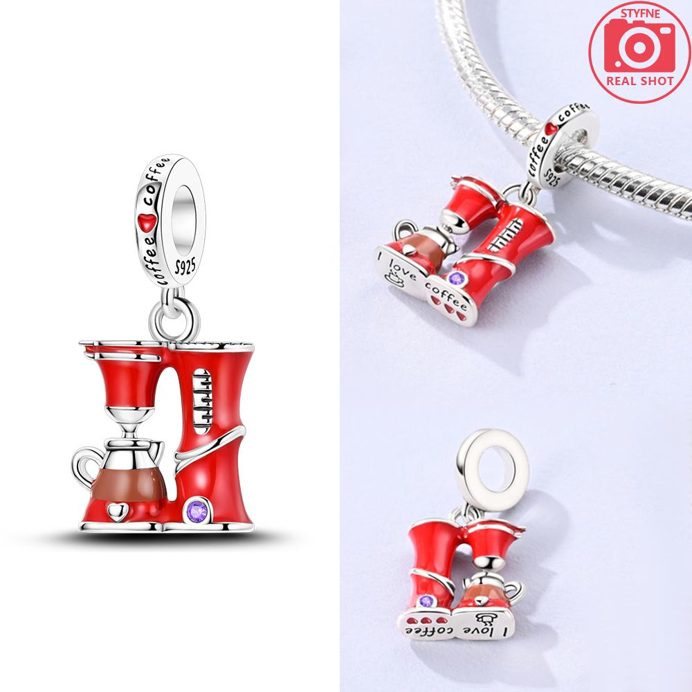 Red Cherry New Charms Bead Strawberry Love Heart Copper Charm Fit Original Bracelet Pendant Diy Jewelry For Women